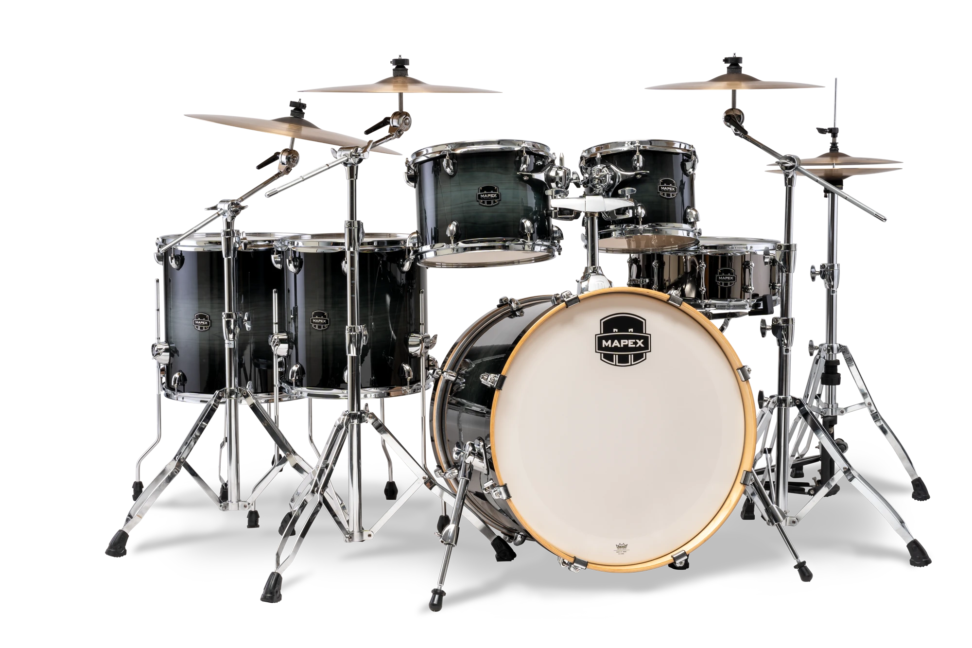 Mapex Armory Shellset Black Onyx Burs 22/10/12/14/16/SN mit Rosette